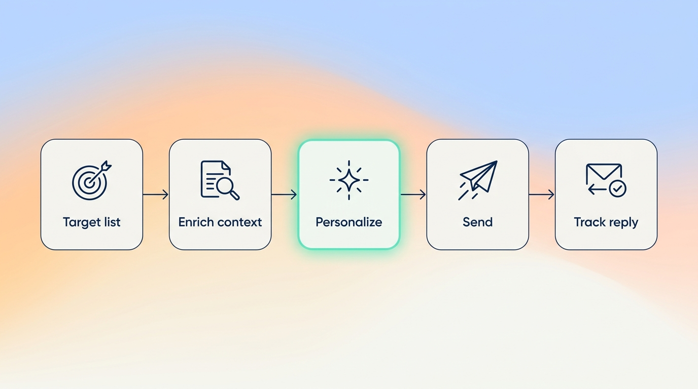 Cold email skill architecture: AI agent calls Vibe Prospecting for verified emails, company data, and signals in one turn