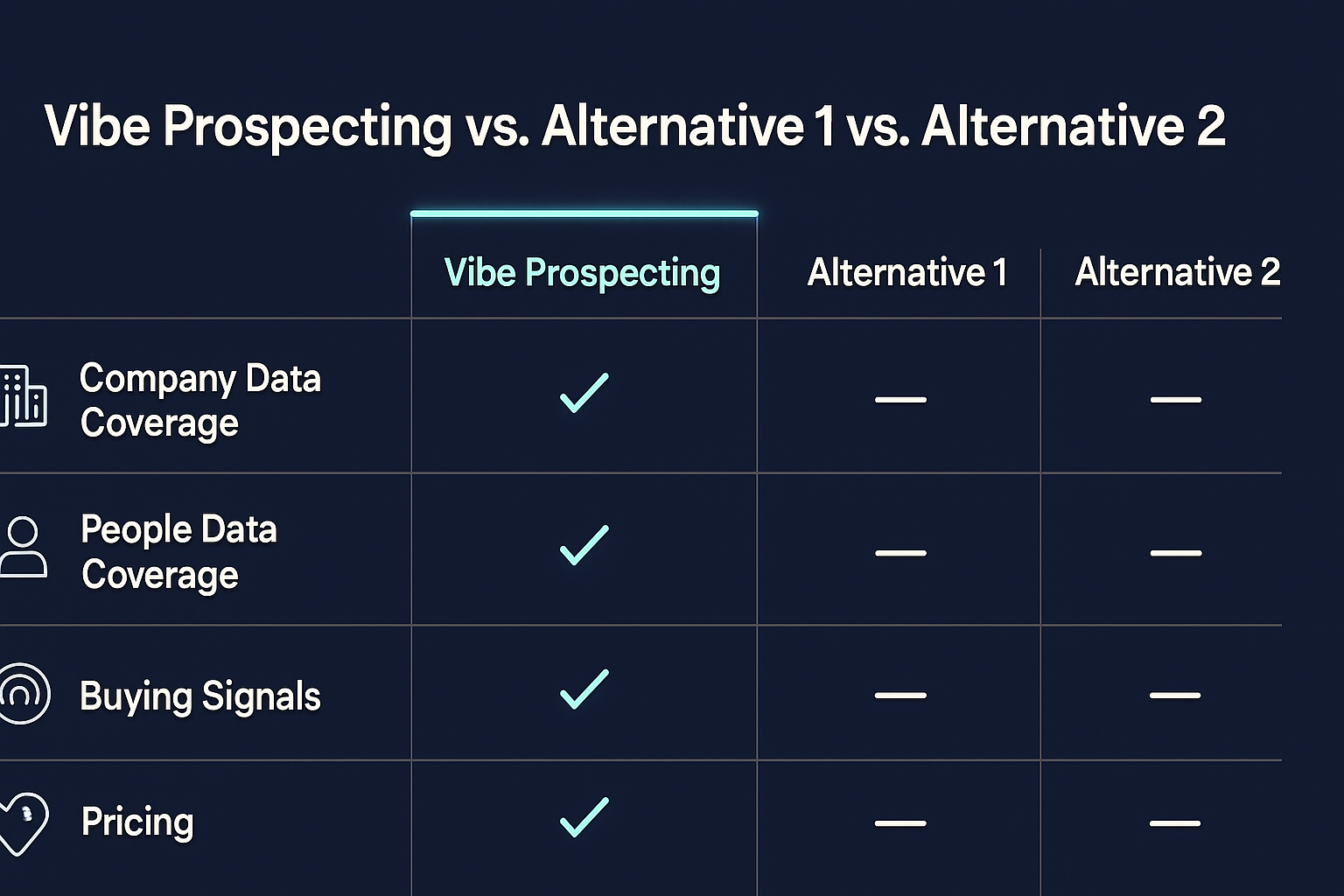 Comparison of Vibe Prospecting, Coresignal, and Hunter.io as data layers for a custom cold email agent