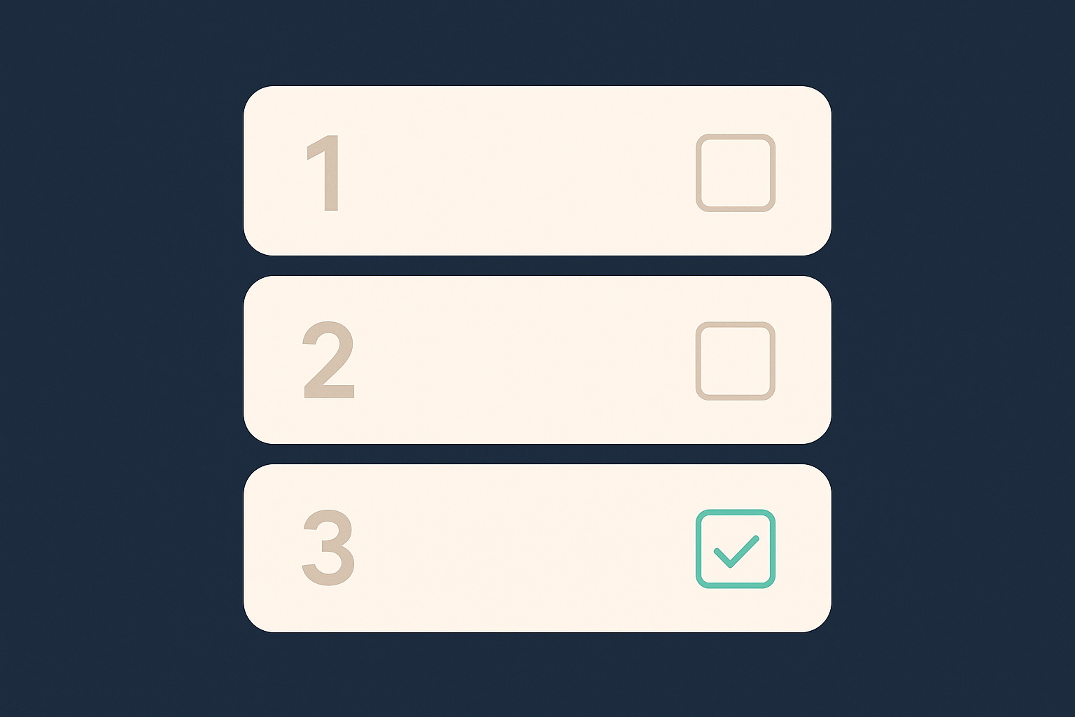 Three numbered checklist cards on a navy background asking whether the ICP is defined, whether the bottleneck is judgment or data plumbing, and whether a chat connection already covers most of the gap