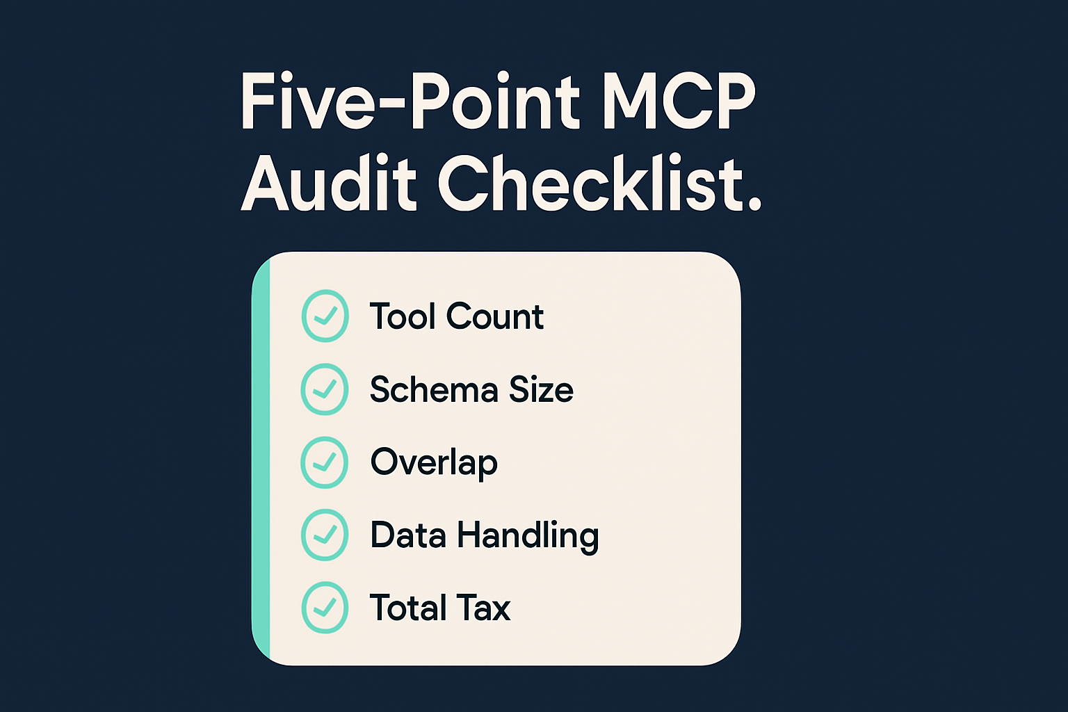 Five-point MCP context window audit checklist for sales teams